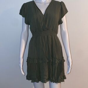 Altar'd State Olive Green Mini Dress